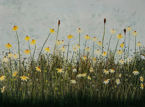Original art for sale at UGallery.com | Chamomile by Fernando Garcia | $3,025 | acrylic painting | 30' h x 40' w