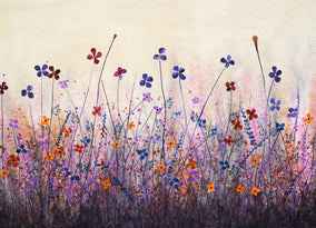 Original art for sale at UGallery.com | Purple Daisies by Fernando Garcia | $2,875 | acrylic painting | 30' h x 40' w