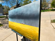 Original art for sale at UGallery.com | Rain on the Farm by Fernando Garcia | $3,250 | acrylic painting | 24' h x 48' w | thumbnail 2