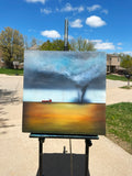 Original art for sale at UGallery.com | Tornado by Fernando Garcia | $1,000 | acrylic painting | 27' h x 27' w | thumbnail 4