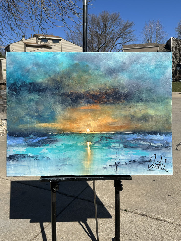 The Second Sun by Fernando Garcia |  Side View of Artwork 