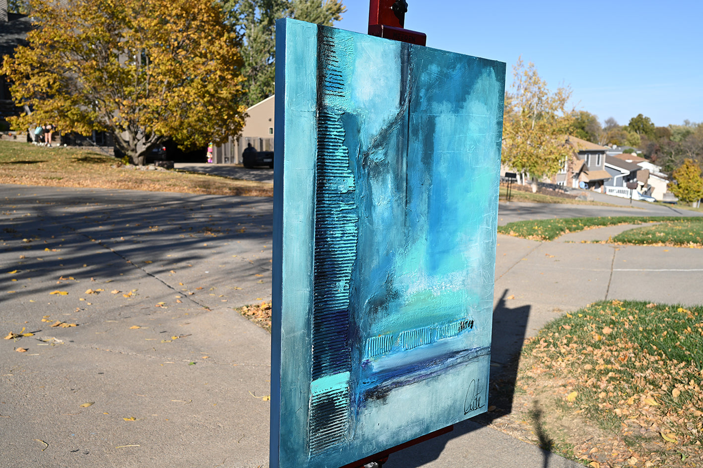 Broken Turquoise by Fernando Garcia |  Closeup View of Artwork 