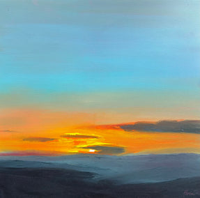 oil painting by Francesca Currie titled Blue Dusk