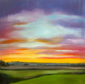 Original art for sale at UGallery.com | Coming Home by Francesca Currie | $3,050 | oil painting | 40' h x 40' w