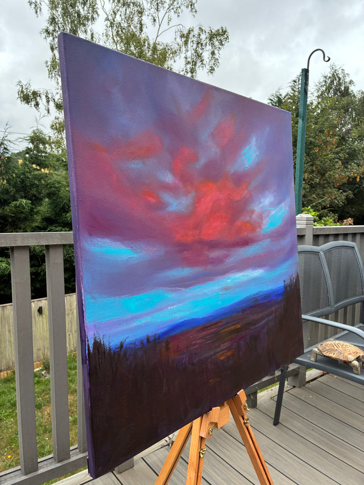 Eastnor Dusk by Francesca Currie |  Side View of Artwork 