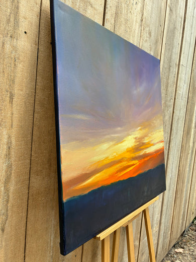 Embers of an Evening Sky by Francesca Currie |  Side View of Artwork 