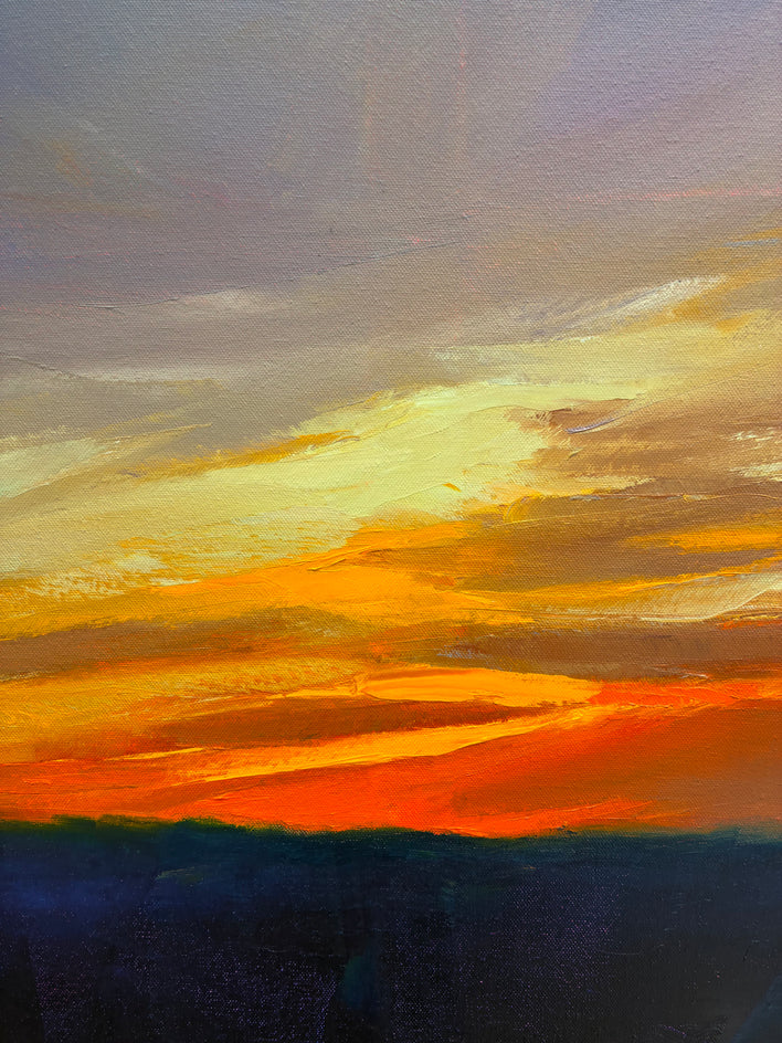Embers of an Evening Sky by Francesca Currie |  Closeup View of Artwork 