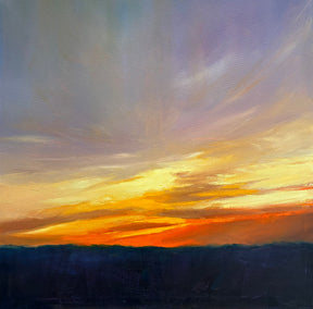 oil painting by Francesca Currie titled Embers of an Evening Sky
