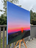 Original art for sale at UGallery.com | Evening Sun by Francesca Currie | $3,050 | oil painting | 40' h x 40' w | thumbnail 2