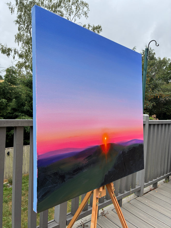 Evening Sun by Francesca Currie |  Side View of Artwork 