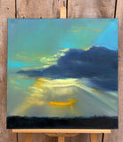 Original art for sale at UGallery.com | Liminal Fragments by Francesca Currie | $2,000 | oil painting | 23.6' h x 23.6' w | thumbnail 3