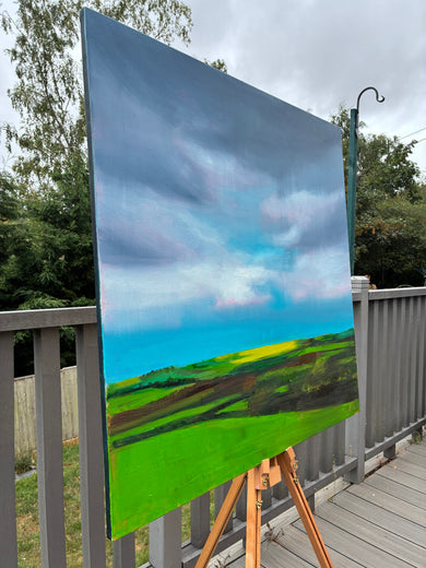 October Light by Francesca Currie |  Side View of Artwork 