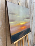 Original art for sale at UGallery.com | The Sun's Last Whisper by Francesca Currie | $2,000 | oil painting | 23.6' h x 23.6' w | thumbnail 2