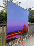 Original art for sale at UGallery.com | Violet Field by Francesca Currie | $3,050 | oil painting | 40' h x 40' w | thumbnail 2
