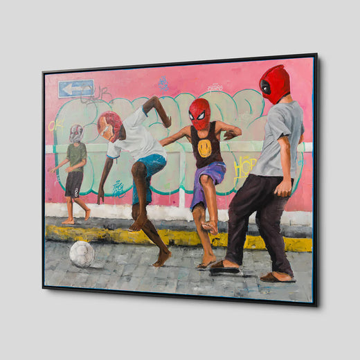 Kids in the Street by Jay Jones (aka FunnyTummy) |  Side View of Artwork 