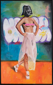 oil painting by FunnyTummy Jay Jones titled Darth Ballerina