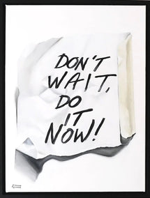 oil painting by FunnyTummy Jay Jones titled Don’t Wait Do It Now