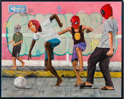  Main image of artist FunnyTummy Jay Jones's artwork titled Kids in the Street 