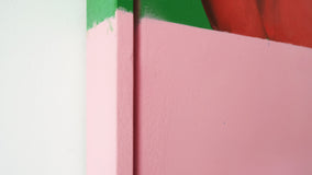 Original art for sale at UGallery.com | Red Form by Jay Jones (aka FunnyTummy) | $4,000 | oil painting | 21.06' h x 30.91' w | thumbnail 4