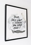 Original art for sale at UGallery.com | Your Only Limit Is Thinking You Have One by Jay Jones (aka FunnyTummy) | $2,350 | oil painting | 19.29' h x 25.2' w | thumbnail 2