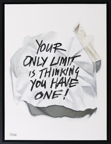 oil painting by FunnyTummy Jay Jones titled Your Only Limit Is Thinking You Have One