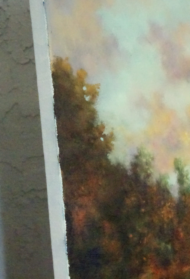 Fence Line by Gail Greene |  Side View of Artwork 