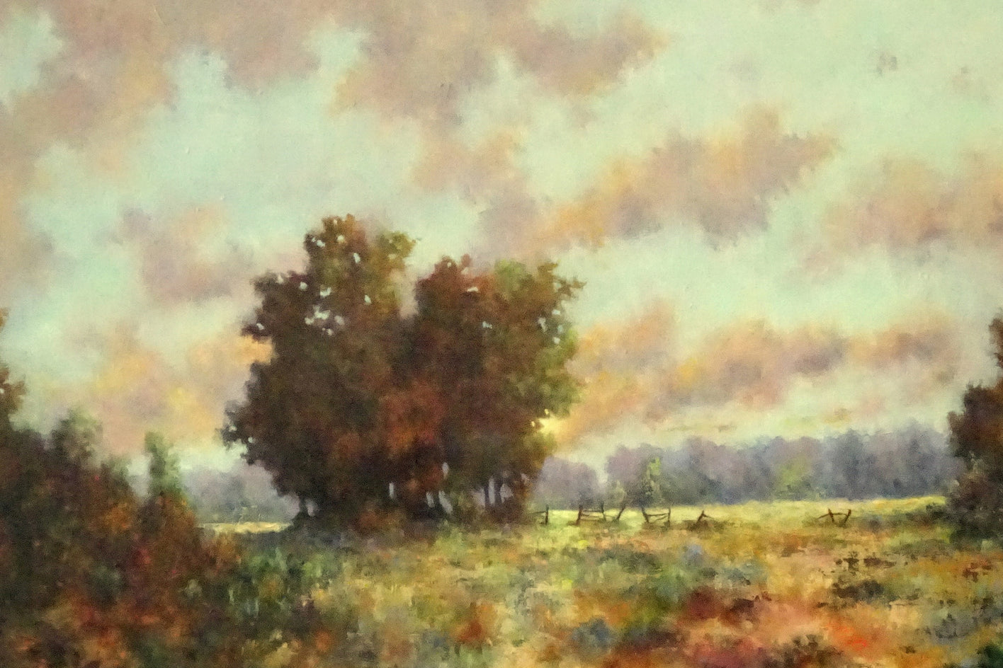 Fence Line by Gail Greene |  Closeup View of Artwork 