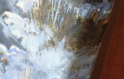Original art for sale at UGallery.com | Remnants of Autumn by Gail Greene | $300 | oil painting | 8' h x 10' w | thumbnail 2