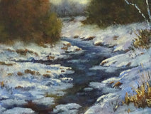 Original art for sale at UGallery.com | Remnants of Autumn by Gail Greene | $300 | oil painting | 8' h x 10' w | thumbnail 4