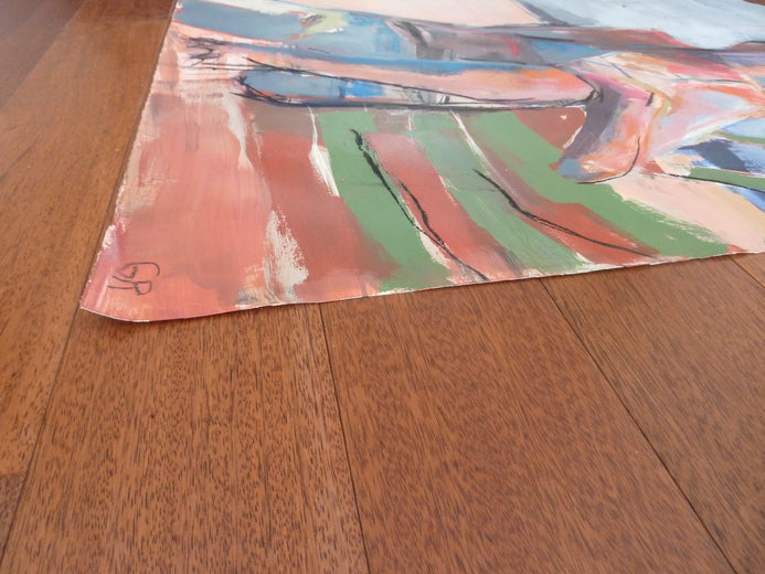 Beach Chair by Gail Ragains |  Side View of Artwork 