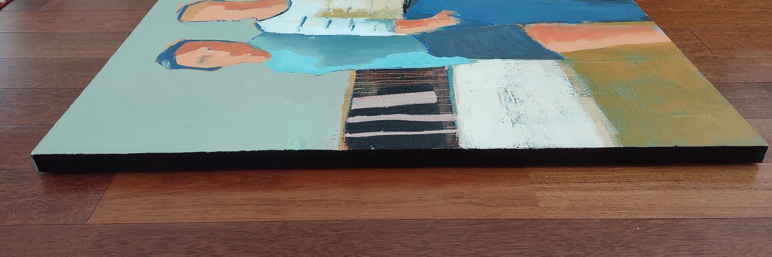 Couple by Gail Ragains |  Side View of Artwork 