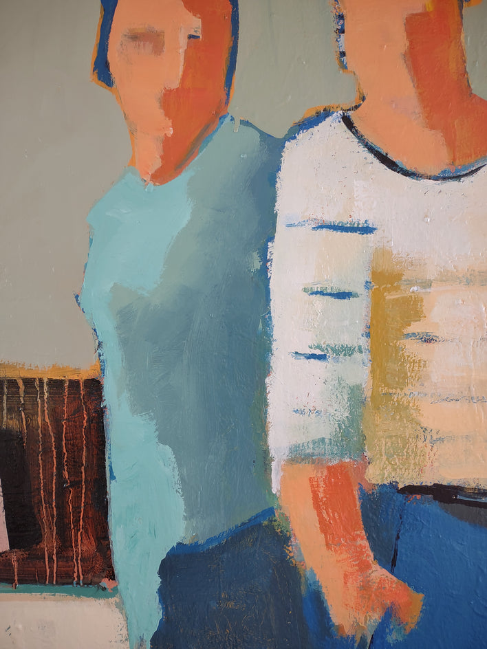Couple by Gail Ragains |  Closeup View of Artwork 