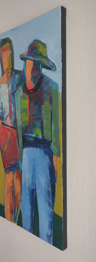 Dog Family by Gail Ragains |  Side View of Artwork 