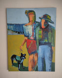 Original art for sale at UGallery.com | Dog Family by Gail Ragains | $3,950 | acrylic painting | 48' h x 36' w | thumbnail 3