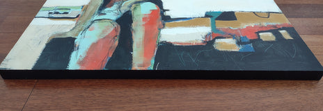 Original art for sale at UGallery.com | Figure in Landscape by Gail Ragains | $3,675 | acrylic painting | 40' h x 40' w | thumbnail 2