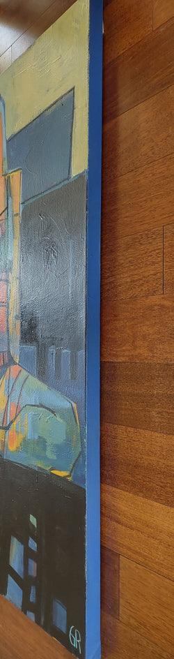 Midnight Swim by Gail Ragains |  Side View of Artwork 