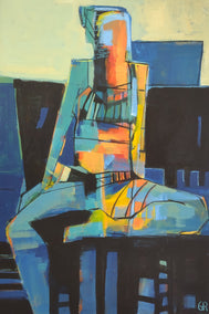 acrylic painting by Gail Ragains titled Midnight Swim
