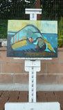 Original art for sale at UGallery.com | Reclining Figure by Gail Ragains | $1,175 | acrylic painting | 18' h x 24' w | thumbnail 3
