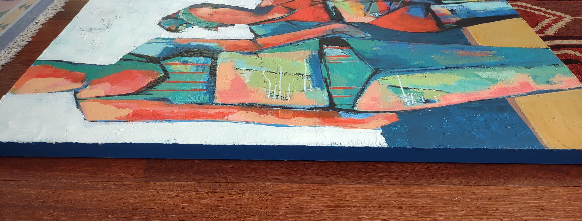 Swim Friends by Gail Ragains |  Side View of Artwork 