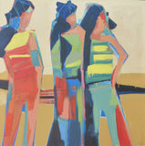 Original art for sale at UGallery.com | Trio by Gail Ragains | $4,100 | acrylic painting | 48' h x 48' w | thumbnail 1