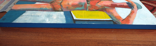 Original art for sale at UGallery.com | Where's My Lane? by Gail Ragains | $3,100 | acrylic painting | 48' h x 24' w | thumbnail 2