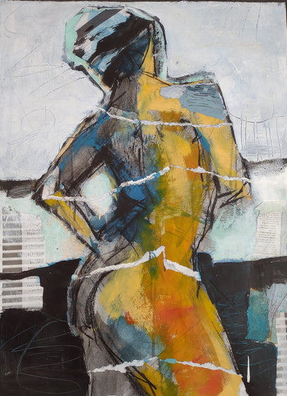 Abstract Collage Figure #2 by Gail Ragains | Artwork Main Image