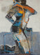 Original art for sale at UGallery.com | Abstract Collage Figure #3 by Gail Ragains | $1,100 | mixed media artwork | 30' h x 22' w | thumbnail 1