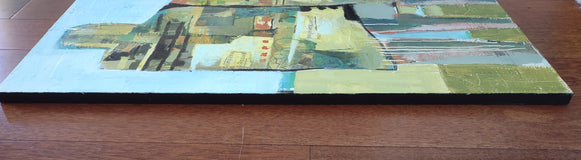 Original art for sale at UGallery.com | Collage Couple by Gail Ragains | $1,200 | mixed media artwork | 36' h x 24' w | thumbnail 2