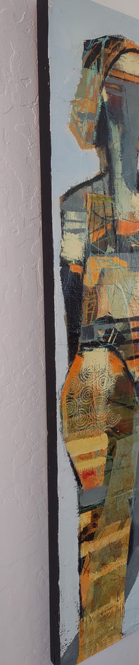 Collage Figure #2 by Gail Ragains |  Side View of Artwork 