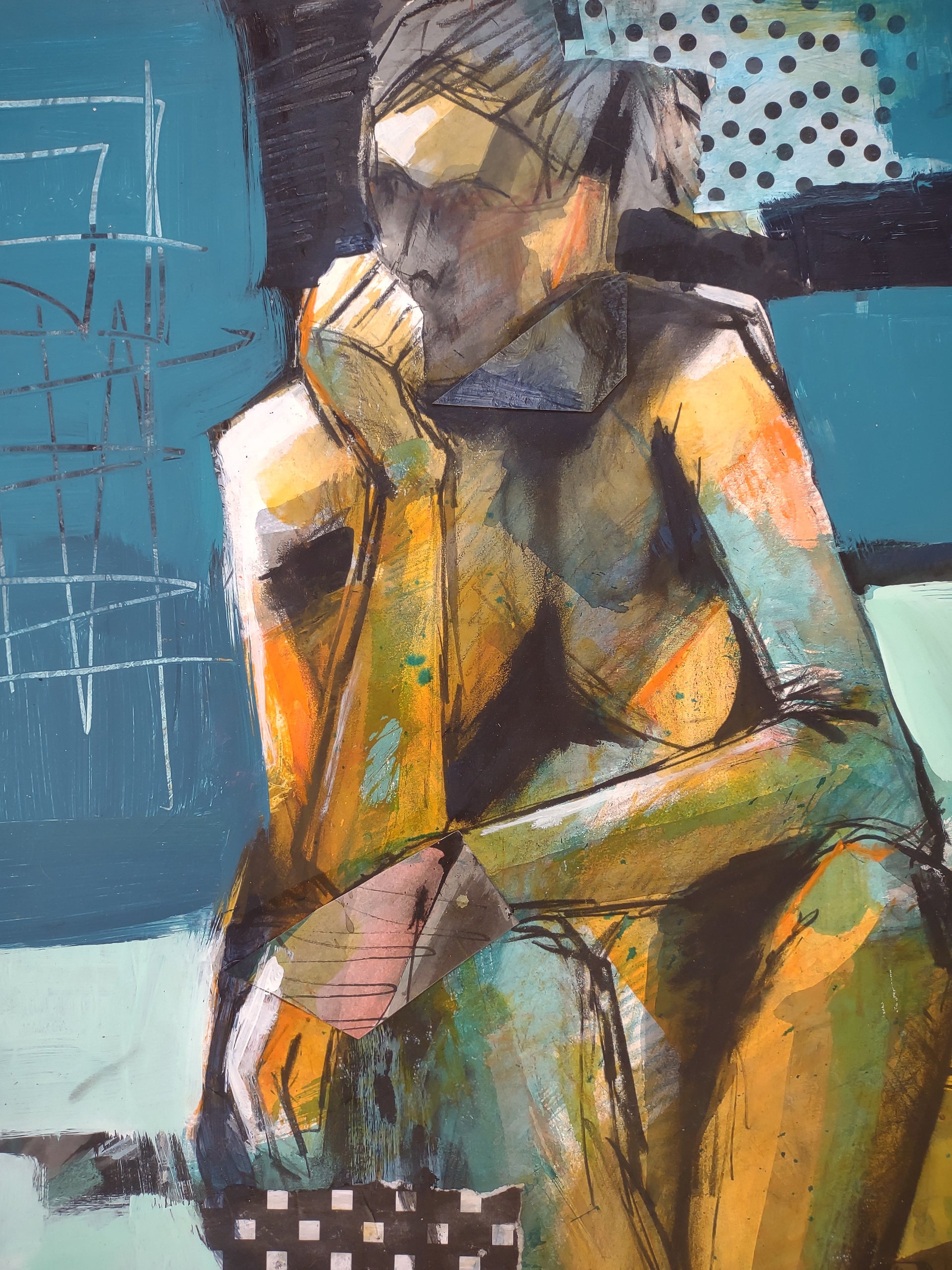 Contemplation #2 by Gail Ragains - mixed media artwork | UGallery