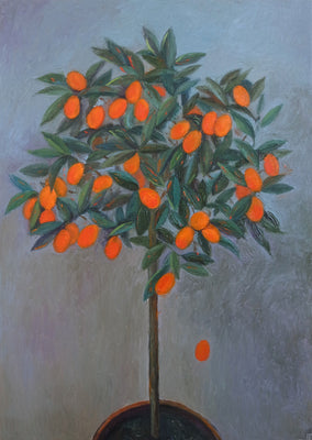 Original art for sale at UGallery.com | Falling by Galya Popova | $2,050 | oil painting | 27.5' h x 19.6' w