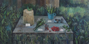 Original art for sale at UGallery.com | General Store by Galya Popova | $1,950 | oil painting | 15.7' h x 31.4' w