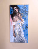 Original art for sale at UGallery.com | Blue Mirage by Gary Leonard | $1,900 | oil painting | 36' h x 18' w | thumbnail 3