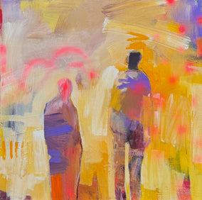 Original art for sale at UGallery.com | Introspection by Gena Brodie Robbins | $3,100 | mixed media artwork | 36' h x 36' w